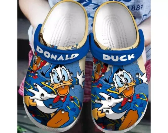 Donald Duck Clogs, Holiday Cartoon Sandals,  Gift for Kids And Adult