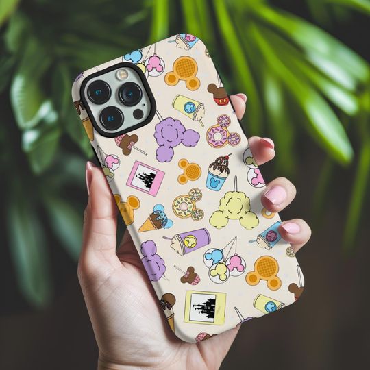 Disney Snacks Tough Phone Case - Cute Disney Iphone 15 pro Case, Durable  Phone Case, Disney Theme Phone Cover, Fun Cartoon Character