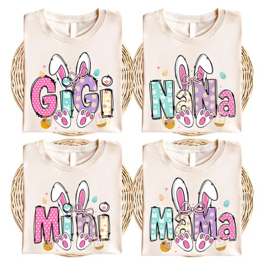 Family Easter Tee, Gigi Nana Mama Mini Easter Sweatshirt, Spring Holiday Shirt, Easter Bunny T-shirt, Happy Easter Tee, Easter Day Shirt