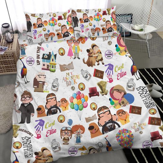 Carl And Ellie Bedding Set, Up Movie Bedding Set
