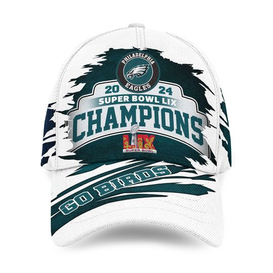 Philadelphia Eagles Super Bowl LIX Champions Baseball Cap Adjustable Hat Go Bird