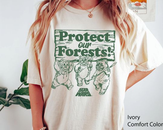 Wicket Ewoks Protect Our Forests Shirt, Vintage Star Wars Ewok T-shirt, Hollywood Studios, Galaxy's Edge, Disney Family Shirt