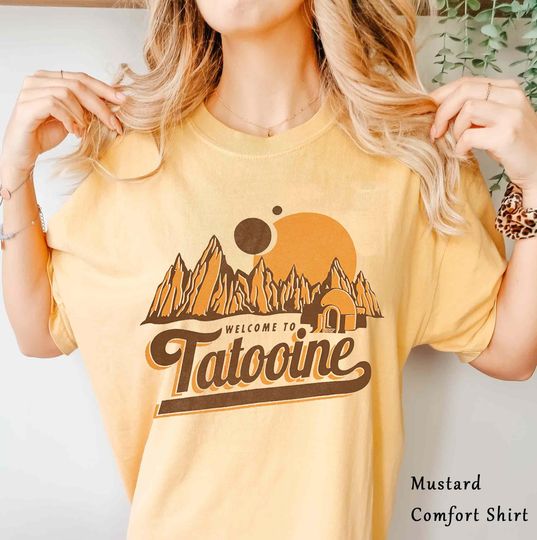 Vintage Star Wars Welcome To Tatooine Shirt, Disney Tatooine Sunset National Park Tee, Disneyland Family Matching, Galaxy's Edge Trip