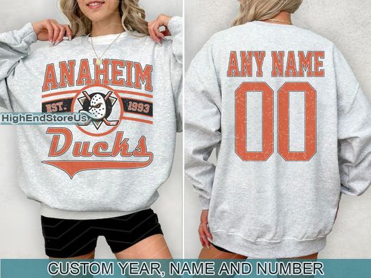 Vintage Anaheim Ducks Sweatshirt, Retro Anaheim shirt, Anaheim Hockey Fan shirt, Anaheim Sweatshirt, Custom hockey tee
