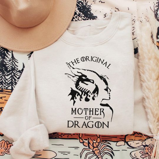 Embroidered The Original Mother Of Dragon Sweatshirt, Disney Mom Maleficent Villains Sweater, Vintage Mother's Day Gift For Mama Mommy
