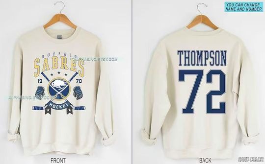Personalized Buffalo Hockey Sweatshirt | Buffalo Sabres Sweatshirt | Buffalo Hockey Fan shirt |Buffalo Sabres Sweatshirt Crewneck