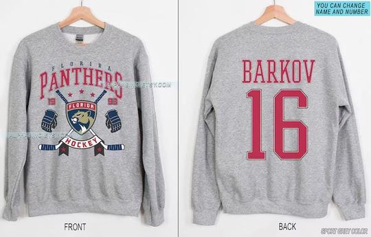 Personalized Florida Hockey Sweatshirt, Florida Panthers crewneck, Florida Hockey shirt, Custom Hockey Shirt, Hockey Number Shirt