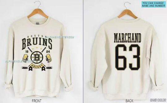 Personalized Boston Hockey Sweatshirt | Boston Bruins Sweatshirt | Boston Hockey Fan shirt |Boston Bruins Sweatshirt Crewneck