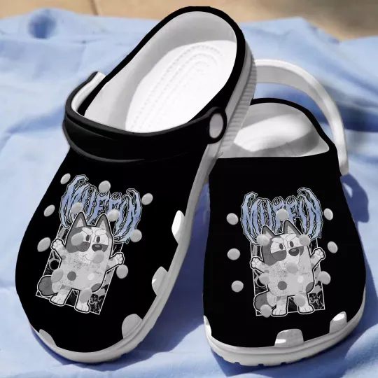 Water-Resistant Muffin Horror BlueyDad Black Clogs For  Adults