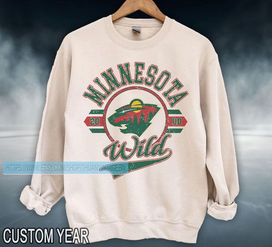 Minnesota Wild Sweatshirt, Vintage Minnesota hockey shirt, Minnesota Hockey shirt, Minnesota Sweater