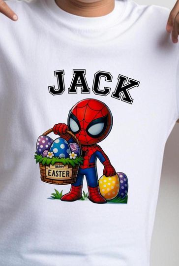 Spider Inspired T-Shirt, Personalised Animated Cartoon Character, Spider Shirt Character, Easter Unisex Gift Shirt, Spidey and Friends