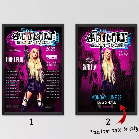 Custom Poster - Avril Lavigne Greatest Hits Tour 2025 Poster