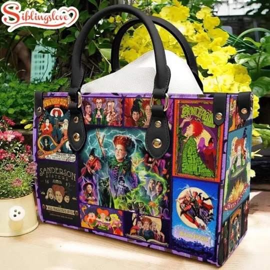 Sanderson Sisters Leather Handbag, Hocus Pocus Witch Leather Bag