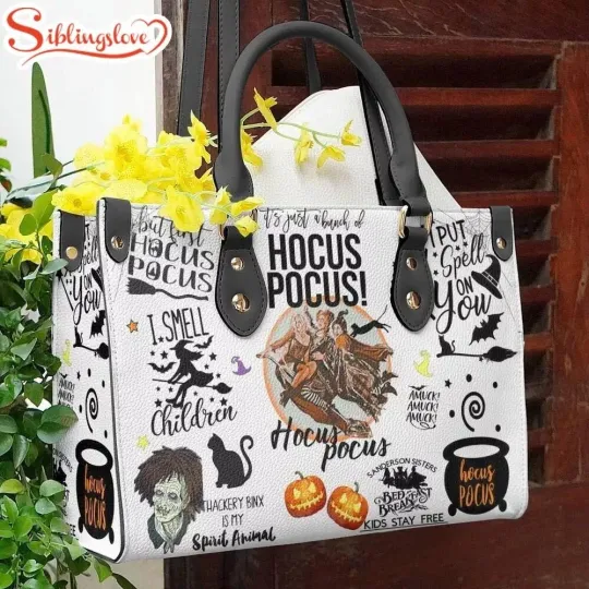 Sanderson Sisters Leather Handbag, Hocus Pocus Witch Leather Bag