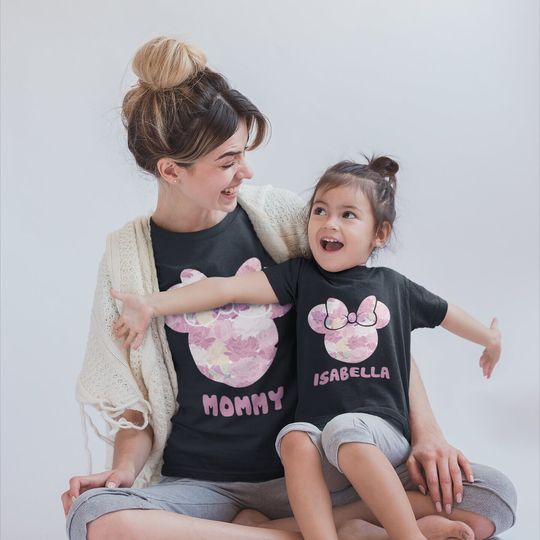 Flower Disney Family Matching T-shirt Custom Family Member Disney Shirt - Disney Trip, Family Event, Picnic, Vacation, Spring Vacation