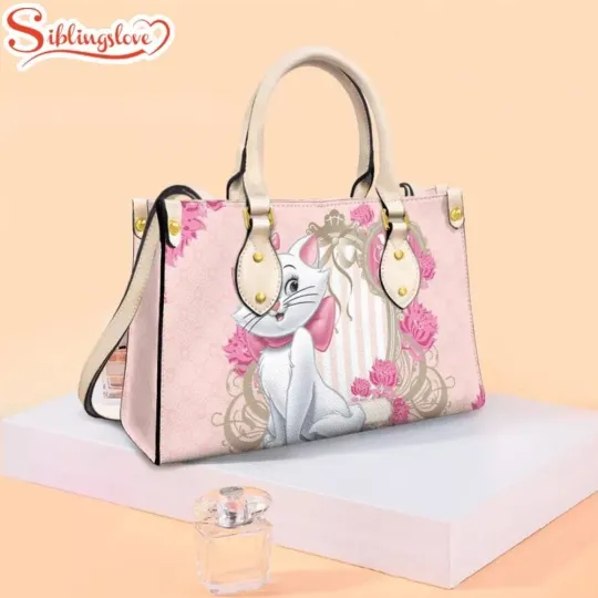 Marie Cat Leather Handbag, The Aristocats Lovers Leather Bag Gift