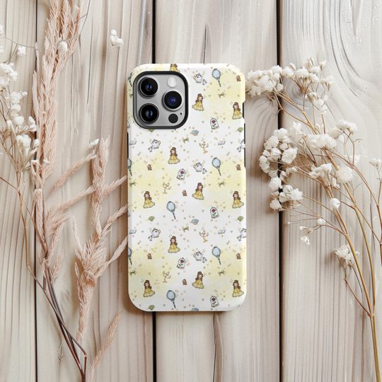 Disney Phone Case, Protective Princess Belle Case, Beauty and the Beast Case, Disney Princess iPhone 16 case, iPhone 16 Pro, iPhone 15 case