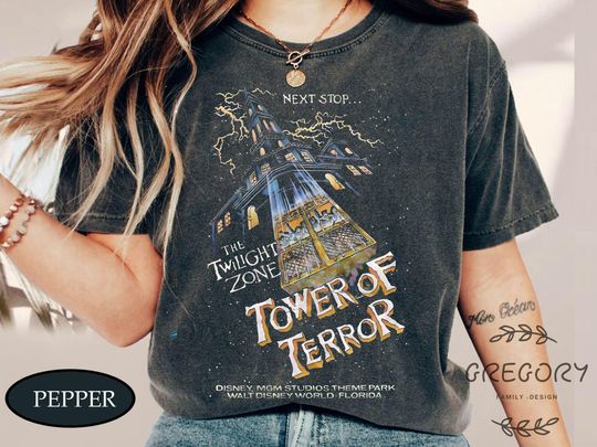 Retro Tower Of Terror Shirt, Twilight Zone Shirt, Hollywood Studios Shirt, Disney Rides Shirt, DisneyWorld Family Trip