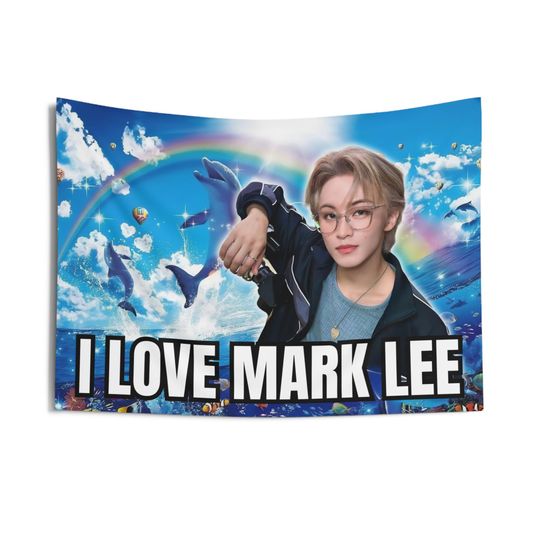 Nct Mark Lee Dolphin Meme Concert Banner, Nct 127 Tour 2025 Kpop Flag, Nct 127 Merch, Gift Idea for Czennie, Birthday Gift & Concert Merch