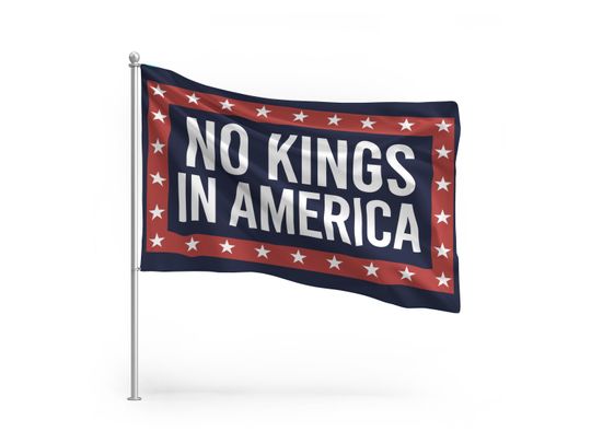 No Kings Flag, No Kings in America for Anti Trump Protest Democracy Protest Gift, Liberal House Decor, Patriotic Double Sided Flag Anti-MAGA