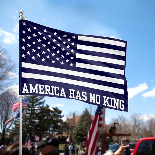 No Kings in America Flag, Anti-Trump, Protest Flag, Democracy Flag, Protest, Gift for Anti-MAGA, Patriotic Flag, Liberal House Flag