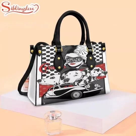Cruella de Vil 101 Dalmatians Villain Leather Handbag Lovers Gift
