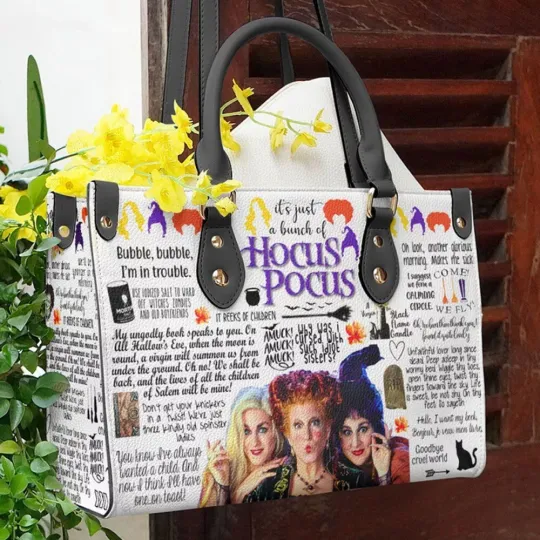 Sanderson Sisters Leather Handbag, Hocus Pocus Witches Leather Bag