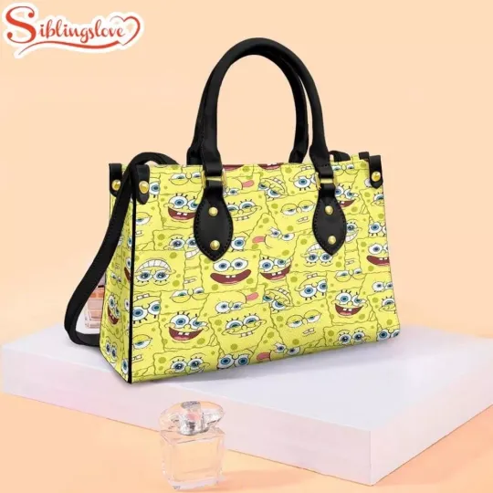 Spongebob Squarepants Cartoon Leather Handbag Lovers Gift