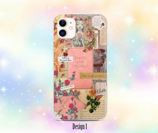Beauty and the Beast case for iPhone 15 14 13 X 15 Pro 16 Pro Max mini Xr 8 Gifts Clear