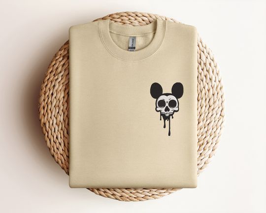 Halloween Embroidered, Halloween Mickey, Embroidered Mickey, Retro Halloween, Spooky Mickey, Ghost Halloween, Ghost Mickey