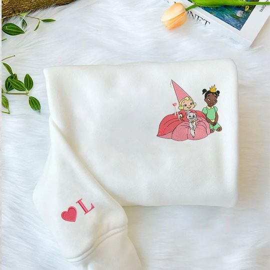 Tiana and Charlotte Embroidered Shirt, Disney World Sweatshirt, Sister Matching Shirt, Magic Kingdom Jumper, Gift For Friends