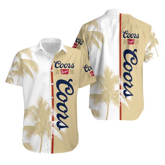 CCOORS Banquet Palm Tree Hawaiian Shirt