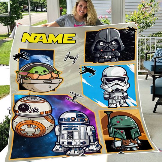 Personalized Disney Star Wars Blanket, Star Wars Characters Blanket