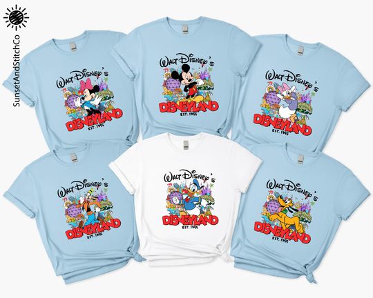 Discover Mickey and Friends Walt Disney's Disneyland 70th Anniversary Shirt, Disneyland Resort Est 1955 Celebration, Family Vacation Shirt