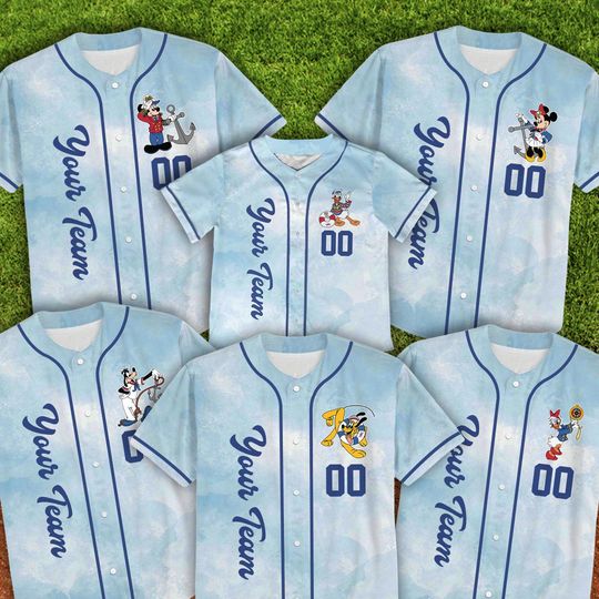 Custom Disney Cruise Baseball Jersey, Mickey And Friends Cruise Line 2025 Baseball Jersey, Disney Trip Jersey, Disneyland Family Jersey