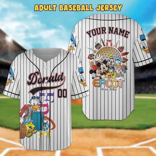 Epcot Center Donald Baseball Jersey, Disney Epcot International Festival of the Arts 2025 Matching Tee, WDW Resort Family Holiday, Birthday