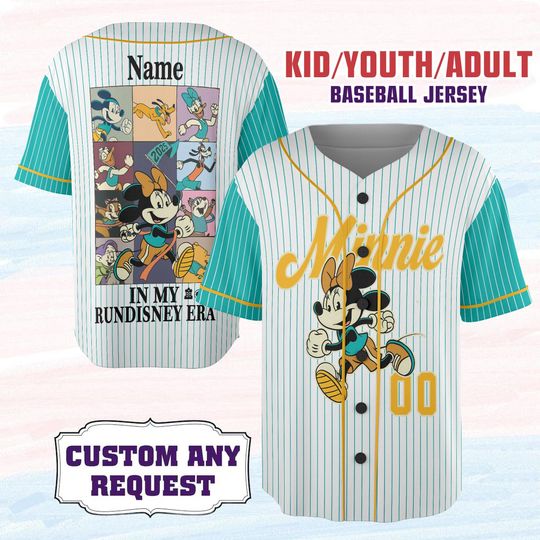 runDisney Minnie Marathon Weekend 2025 Baseball Jersey, Every Mile Is Magic Retro Jersey, Disney Epcot Runner Family Vacay Gift