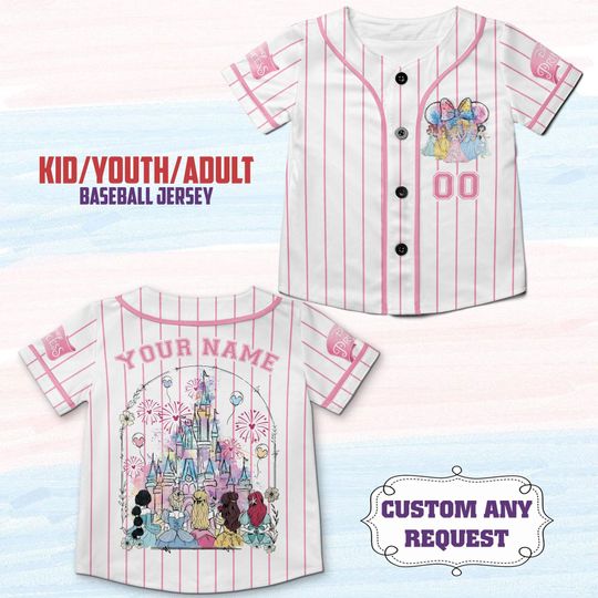 Discover Disney Princess Castle Baseball Jersey, Disneyland Castle Best Friends Gift, WDW Girls Trip Shirts, Disney World Vacation, Gift For Girls