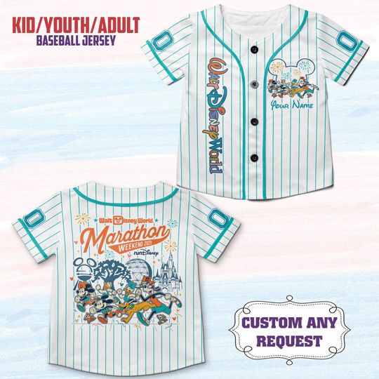 runDisney Disney Marathon Weekend 2025 Baseball Jersey, Every Mile Is Magic Retro Jersey, Disney Epcot Runner Family Vacation Gift