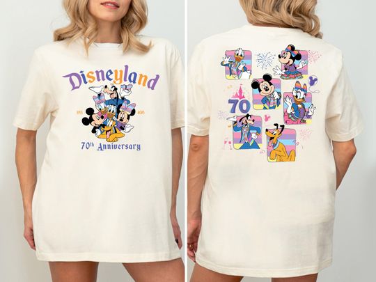 Discover Disney 70th Anniversary Shirt, 19552025 Celebration Mickey Tee, Mickey Disneyland Anniversary Trip Shirt, Disney 2025 Fan Gift Shirt