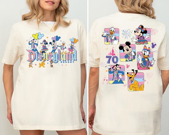Disneyland Magical Resort Shirt, Mickey And Friends 70th Anniversary Shirt, Magical 70 Year Platinum Clebration Tee, Disneyland Trip Shirt