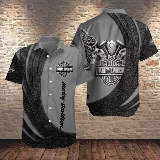 Discover Harley Motor Racing Davidsonn Casual Button Down Shirt