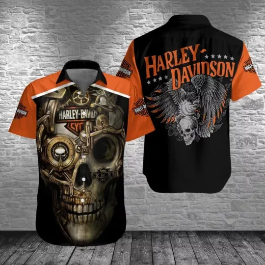 Harley Motor Racing Davidsonn Casual Button Down Shirt