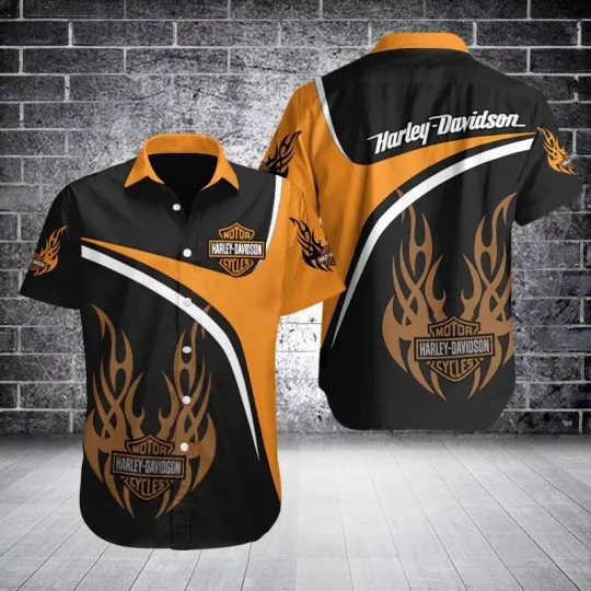 Harley Motor Racing Davidsonn Casual Button Down Shirt