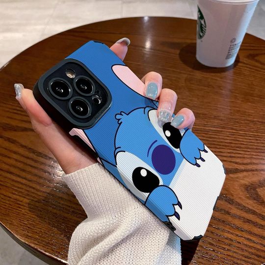 Theme park iPhone Case, disney blue Stitch iPhone 16 Pro Max Case, lilo and stitch iPhone 15 Plus Case, iPhone 14 Case and more, caffh