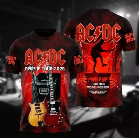 Discover AC-DC Power Up 2025 Tshirt, AC-DC Band Unisex Shirt, Pwr Up Tour Gift For Fan