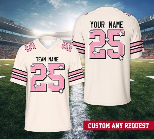 Discover Personalized Name Daisy, Dove & Flame Football Team Jersey, Custom Color US Football Jersey, Game Day Outfit For Kids, Adult Football Lovers