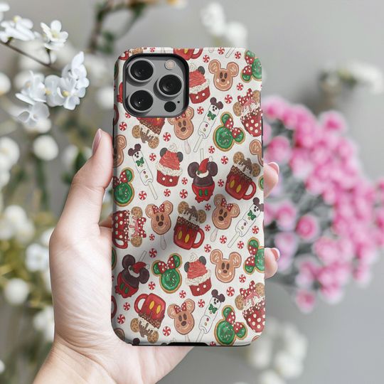 Mickey Christmas Phone Case Disney Christmas Phone Case,Mickey Mouse IPhone 16 Pro Case,Disney Gift Iphone Case