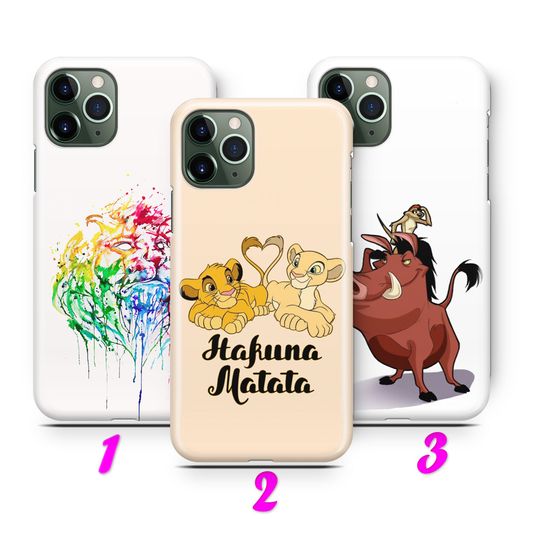 LiON KiNG 9 iPhone 11 12 13 14 15 16 Pro / Max / Mini / Plus Case Cover inspired Disney Cartoon Simba Timon Pumba Hakuna Matata Scar Zazoo