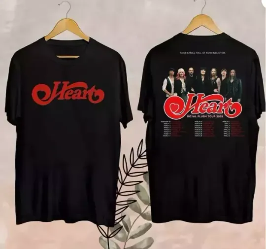 2025 Heart Band Royal Flush Tour T-Shirt, Rock Band Heart 2025 Tour Shirt